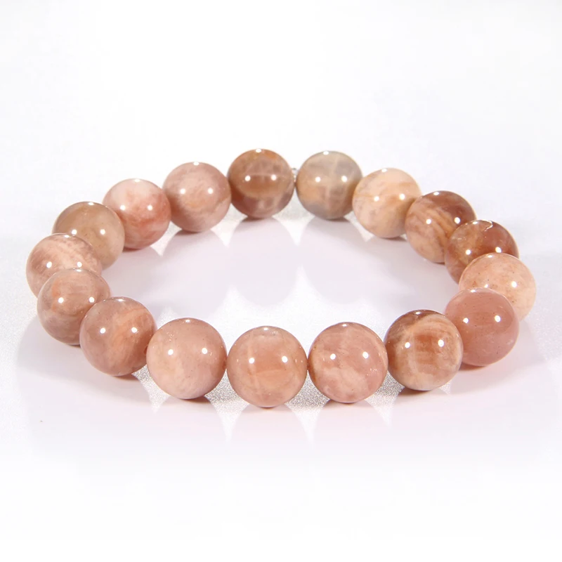 

jinzeyi hot sale Natural Crystal bracelet for women sunlight stone Retro Bracelet 12mm beads Sandstone Bracelet Couples gift
