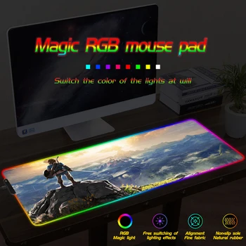 

FFFAS Role playing games RGB Gaming Mouse Pad Gamer Computer LED Lighting USB Large Mousepad Colorful Desk Pad Mice Mat XL