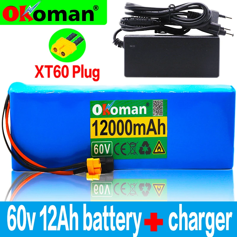 60V 16S2P 12Ah 18650 литий ионный аккумулятор 67 2 V 12000mAh Ebike Электрический велосипед Скутер