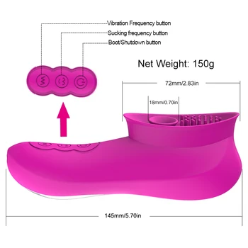 Clitoris Sucking Vibrators for Women 12 Speeds Strong Clit Sucker G-Spot Clitoris Stimulator Massager Rechargable Usb Charge 3