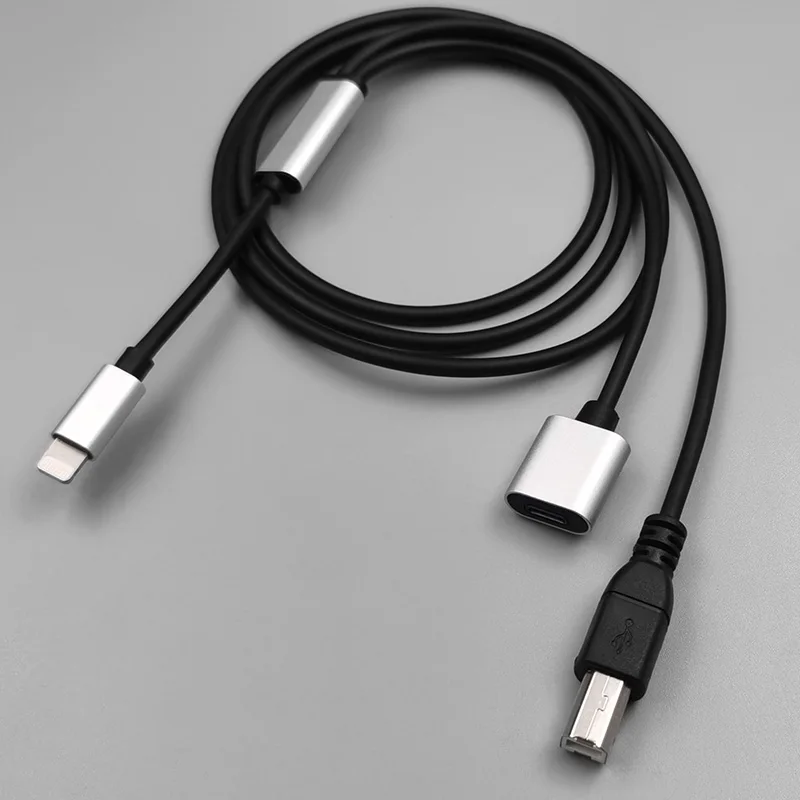 Usb-b Cabo de Áudio do Porto Quadrado Placa de Som Mixer Cabo de Dados para o Trabalho Elétrico Piano Elétrico para Iphone x Ios Ipad