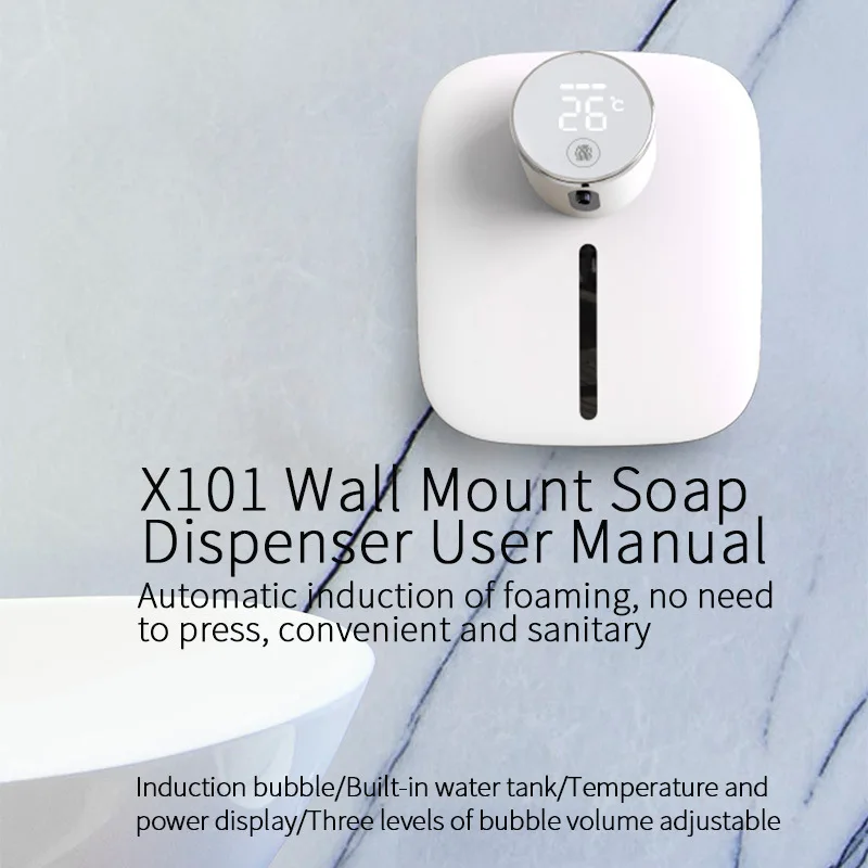 Xiaomi-dispensador de Sabão Dispensador de Sabão Desinfetante para as Mãos Líquido Automático Display Digital Máquina Espuma 320ml Usb - Image 2