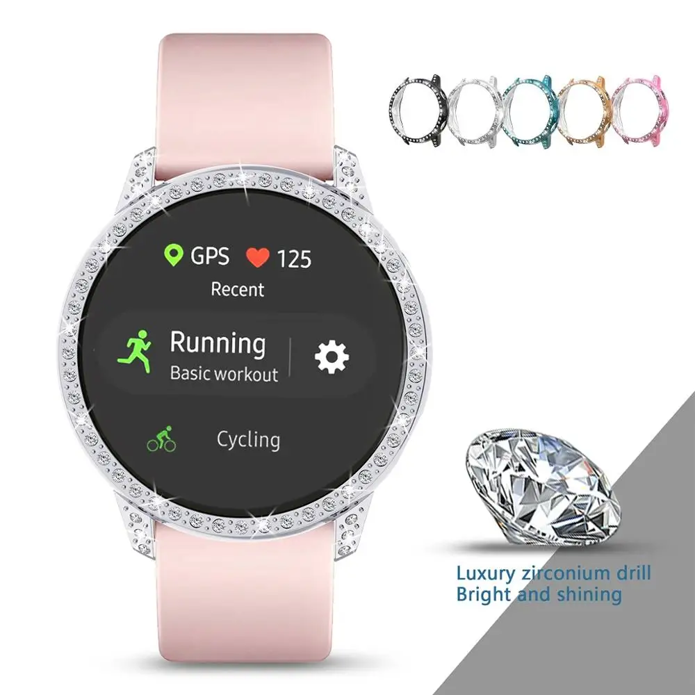 Блестящие Чехлы для Samsung Galaxy Watch Active чехол из поликарбоната защитная рамка