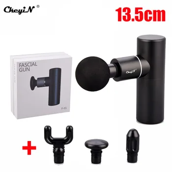 

CkeyiN Mini Electric Muscle Massager Therapy Fascia Massage Gun Deep Vibration Muscle Relaxation Fitness Equipment With 4 Heads