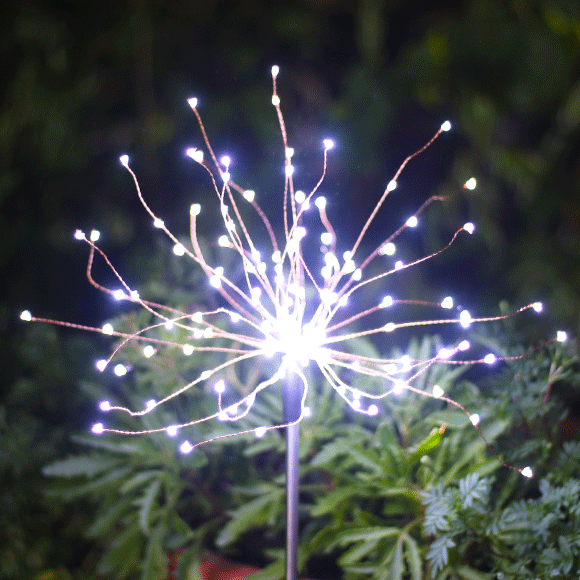 Outdoor Solar Powered Lamp Sunlight Grass Fireworks Lights 90/120/150 LED Landscape Holiday Light for Garden Decoration