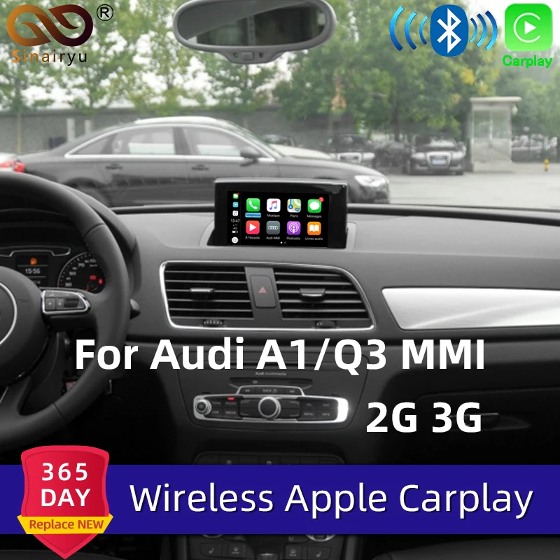 Sinairyu Aftermarket A1 Q3 MMI RMC OEM Wifi Wireless Apple CarPlay Interface Retrofit for Audi with Touch Screen Reverse Camera
