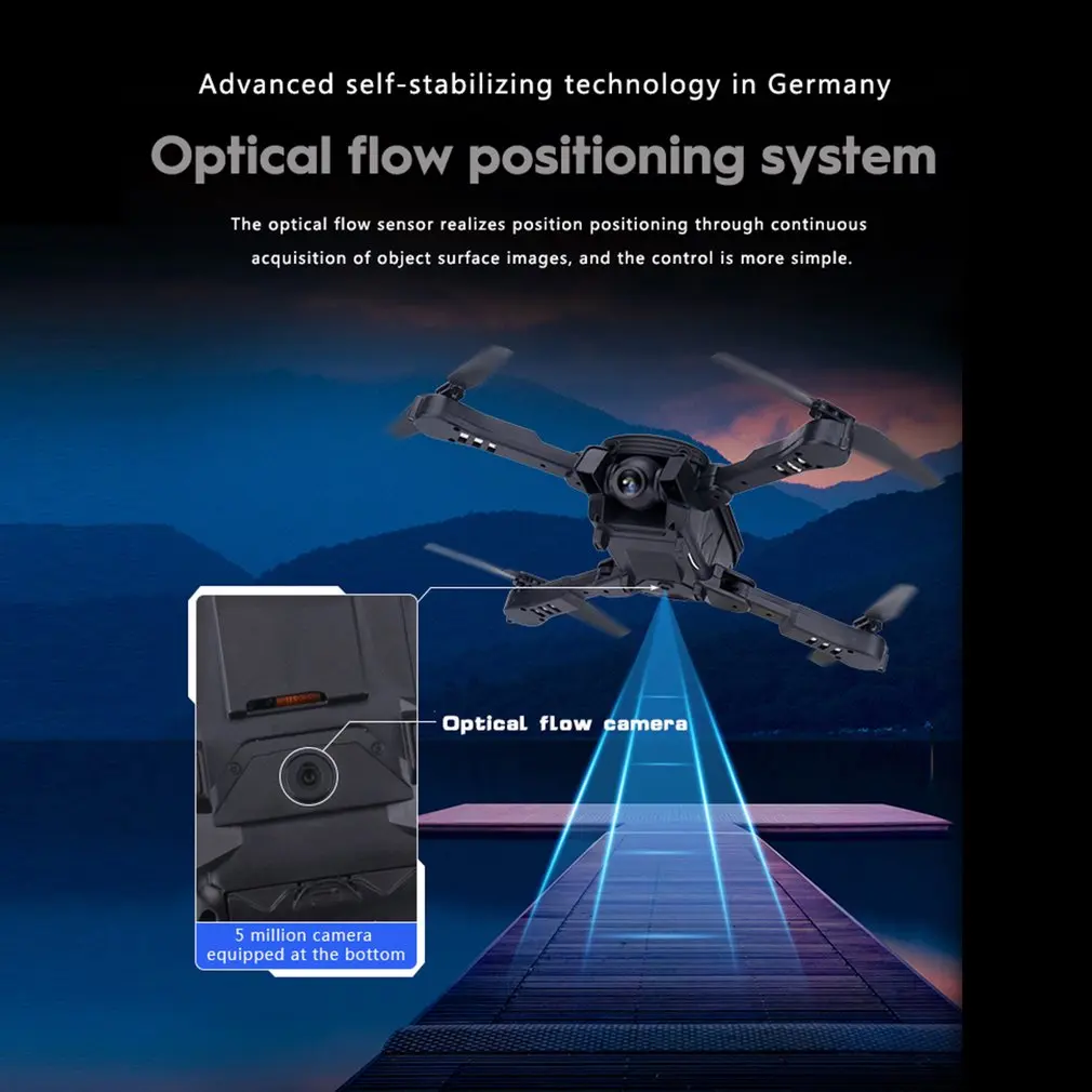 M1808 WiFi FPV Радиоуправляемый Дрон 4K камера Оптическое позиционирование потока HD Двойная камера антенна видео RC авиационный самолет детские игрушки