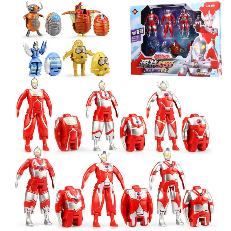 

JinJiang Ut6606 Ultraman Monster Manual Transformation Funny Egg Capsule Toy Children Boy Educational Robot
