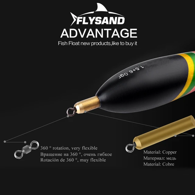 FLYSAND Fishing Bobber Kit Durable High Sensitivity Balsa Wood Fishing  Floats Multi-Purpose Fish Feed Baits