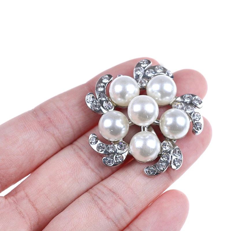 Faux Pearl Rhinestone Crystal Shoes Buckle Women Bridal Elegant Shoe Clips Decor Charming Shoe Accessories