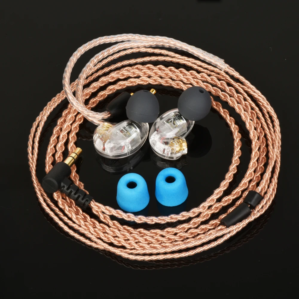 DIY MMCX SE215 стерео 3 5 мм Hi-Fi наушники-вкладыши с отдельным кабелем гарнитура для