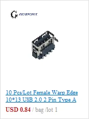 30 шт./партия основа край 5 Pin Тип B SMT Micro USB разъем Плоский порт Джек хвост штепсельная Вилка терминалы для samsung huawei