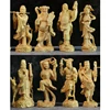 Exquisite Wooden Eight Immortals Crossing the Sea Sculpture, Handcrafted Daoist Figures for Longevity and Home Decoration 1