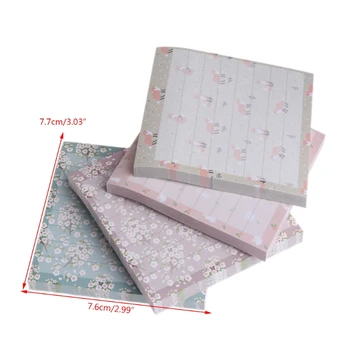 

80 Sheets/Pad Flower Animal Series Paper Sticker Memo Pads Sticky Notes Notepad Q6PA