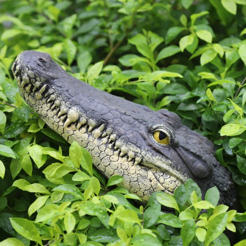 Плавающая голова крокодила сад Пруд бассейн реалистичный Аллигатор воды украшение бассейн плавающий Смола крокодил для охоты