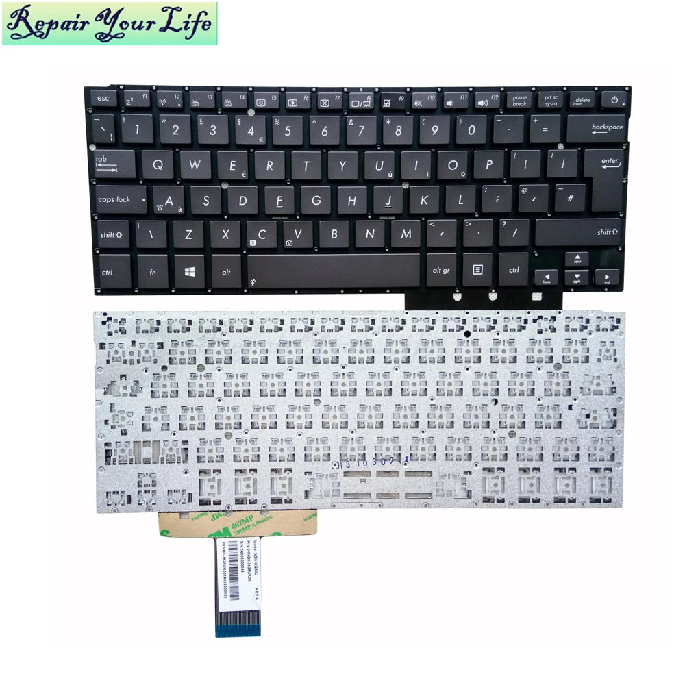 Eua Reino Unido Inglês Backlit Keycaps Teclado pc para Asus Zenbook Ux31 Ux32 Ux31e Ux31a Ux32a Ux32vd 3624us00 3625uk00 Teclados Portáteis - Imagem 6