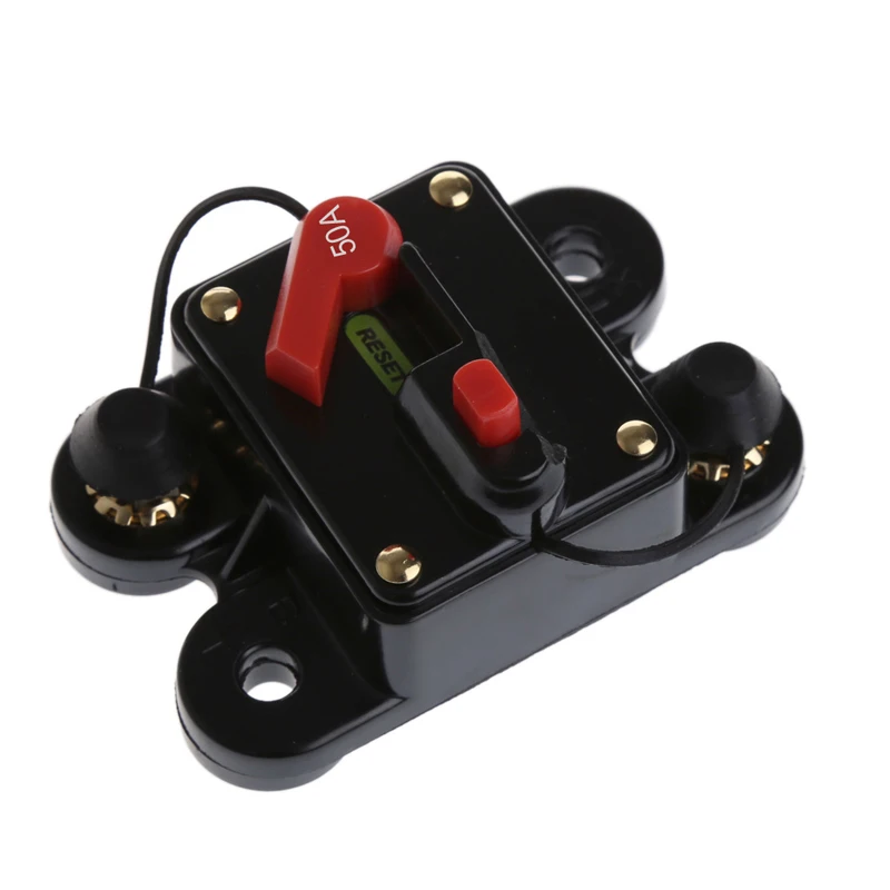

Car Audio In-Line Automatic Recovery Circuit Breaker Fuse Protection 50A/60A/80A/100A/150A/200A/250A/300A Circuit Breaker Fuses