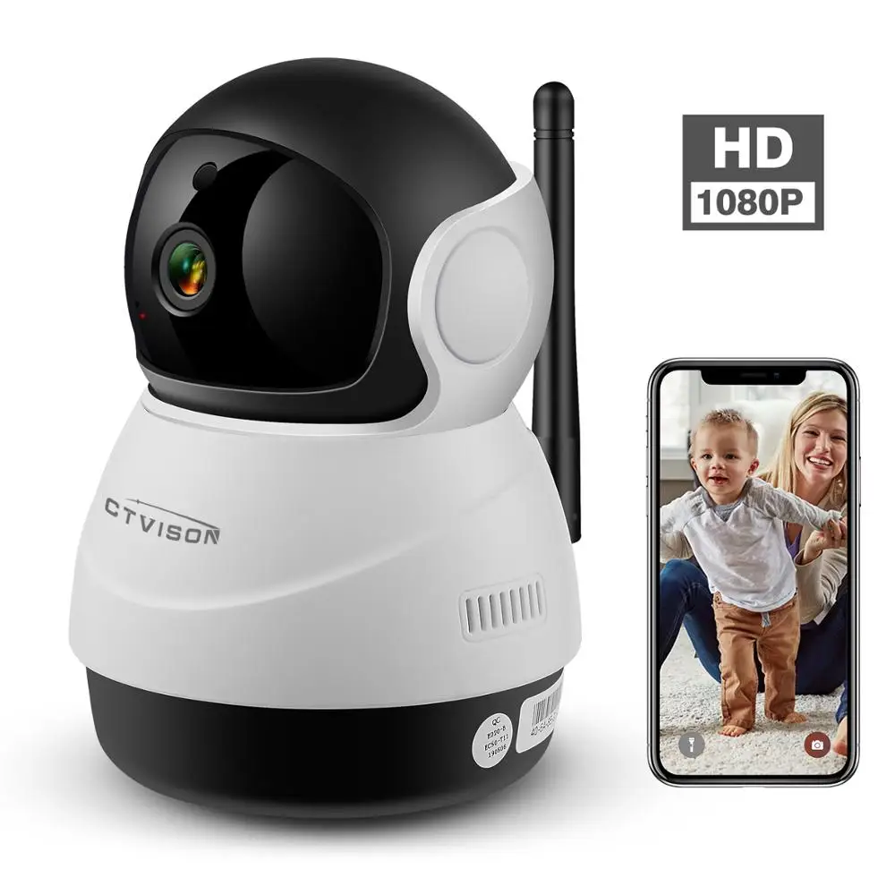 

IP Wireless Security PTZ WiFi Camera 1080 PHD Two-Way Audio Remote Access/Motion Detection/SD Card Storage/3D Navigation