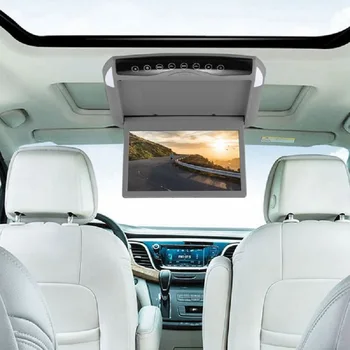 

Ultra Thin 10.1 Inch Car Monitor Roof Ceiling Mount Flip Down TFT LCD Monitor Player USB SD MP5 Speaker Game Gray