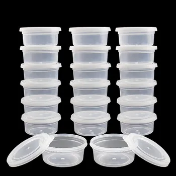 

20 Pc Slime Storage Containers Foam Ball Storage Cups Containers With Lids Small Property Package Organizers Home Supplies#YL10