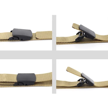 

Belt Buckle High quality Plastic Men's Canvas Cosplay Military Adjustable Tied Webbing women DIY Accessories Ceinture