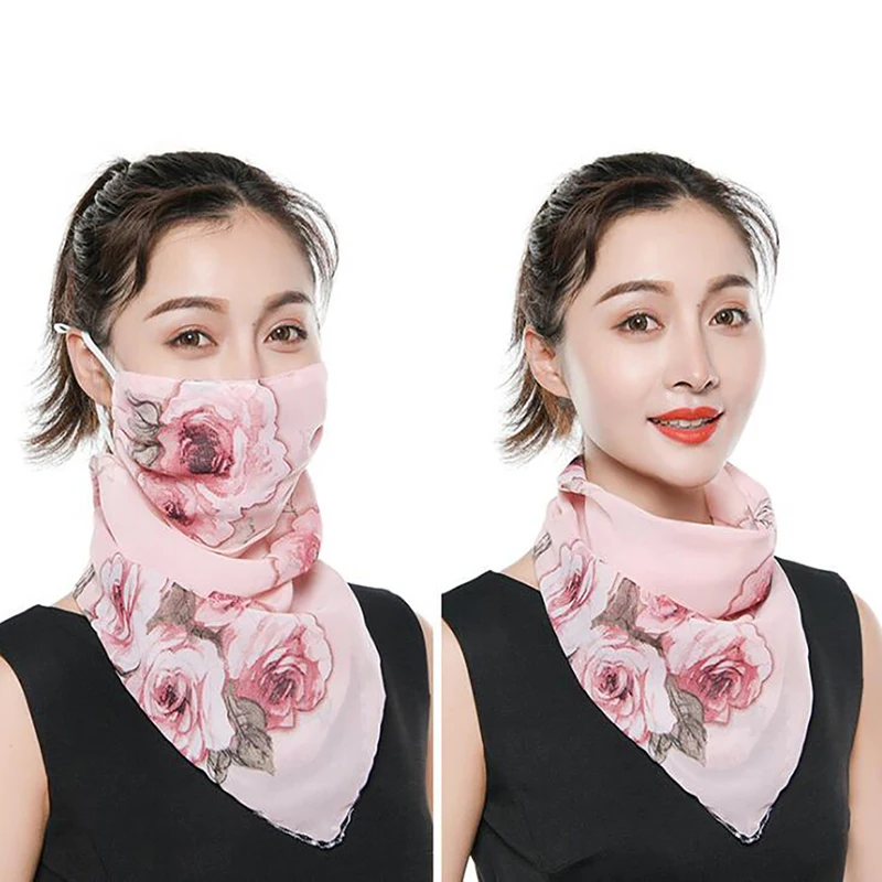 Летний солнцезащитный шарф, Женский нагрудник, большая маска, женская, для шеи, дышащая маска, покрытие для лица, анти-УФ, быстросохнущая вуаль - Цвет: style 1