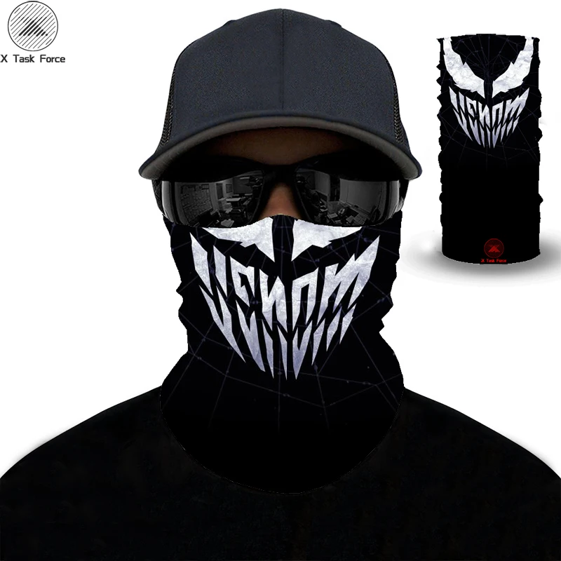 3D принт Venom Харадзюку волшебный шарф многофункциональная бандана для шеи грелка