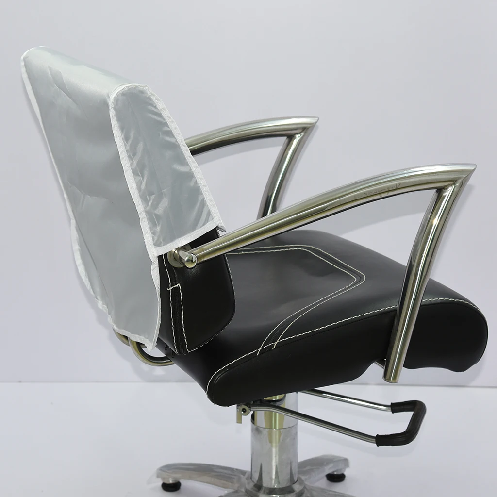 PROFESSIONAL SALON BABER HAIRDRESSING CHAIR BACK COVERS CLEAR BLACK 19'
