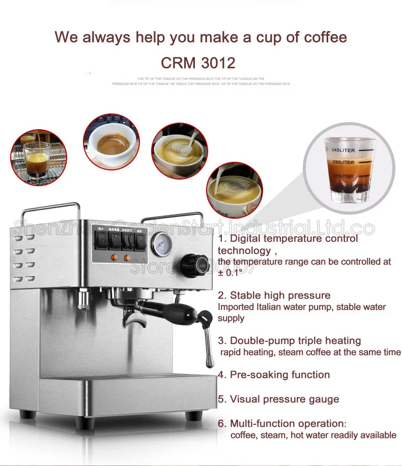 Commercial Automatic Coffee Maker Commercial Coffee Bar Dedicated Espresso  Machine Electric Coffee Machine 100 Cups/H CRM3012 - AliExpress