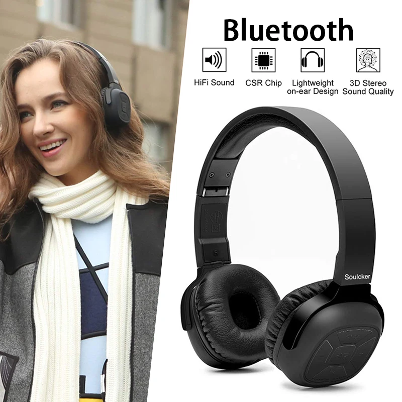 Активные шумоподавляющие bluetooth-наушники Hi-Fi с глубокими басами ANC беспроводная гарнитура над ухом Удобные Складные амбушюры 30 часов