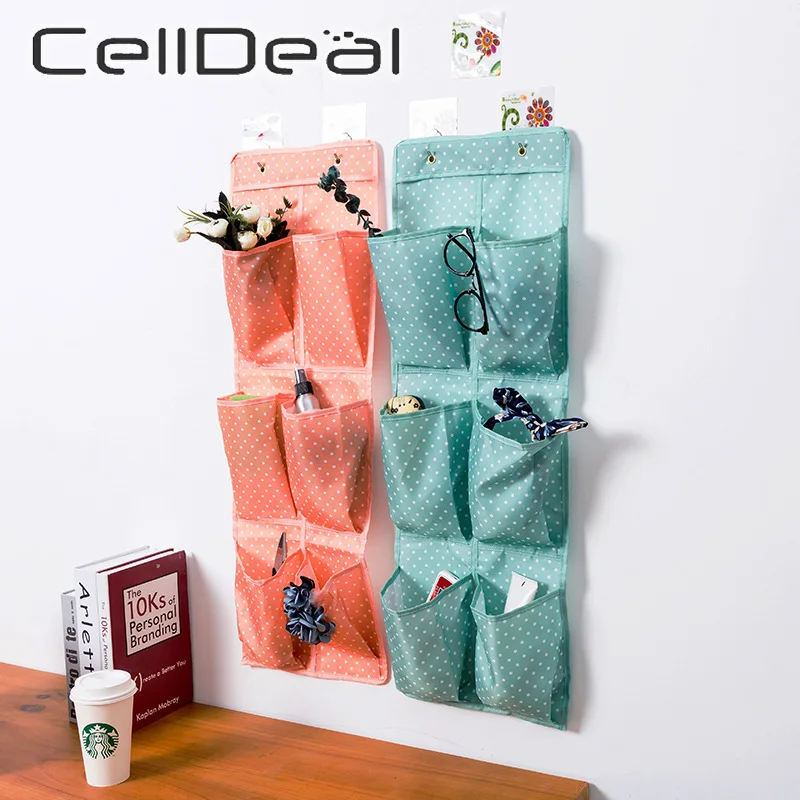 

4/6/9/12 Hanging Bag Door Storage Pouch Multi-function Wall Storage Pocket Dispenser Oxford Cloth Wall Bag Storage Closet Holder