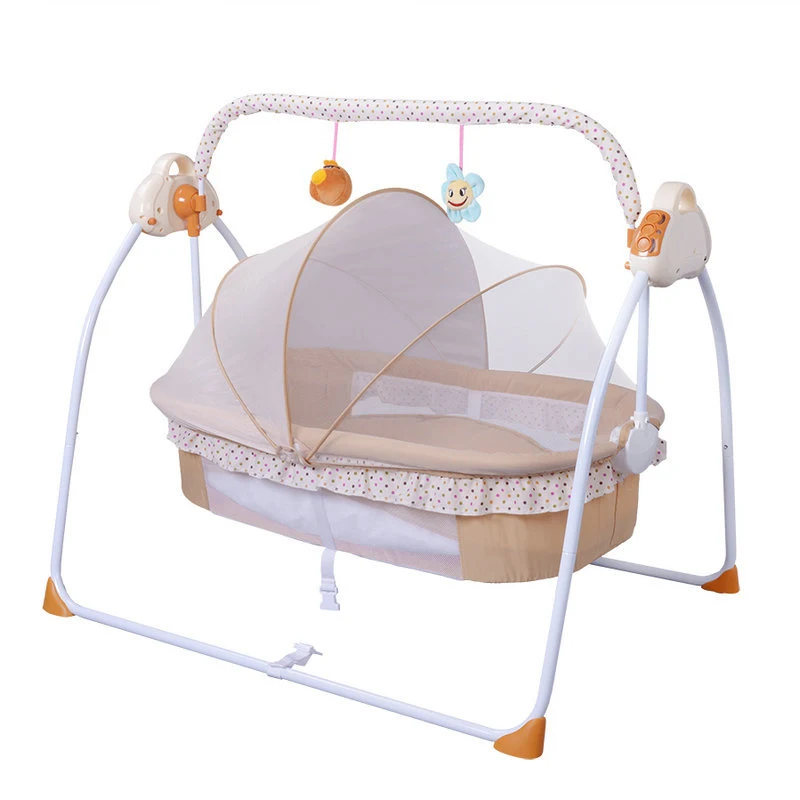 

Protable Multifunctional Baby Crib Bed Electric Swing Shaker Infant Electric Cradle Folding Travel Cot Sleeping Lounger Bassinet