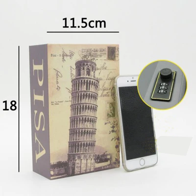 Small leaning Tower Сейф копилка секретная книга для монет деньги тайник безопасность скрытые сейфы наличные деньги хранилище ювелирных изделий цифровой замок с паролем - Цвет: Small leaning Tower