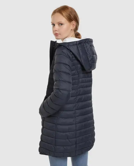 Green Plumifero Abrigo Largo de Mujer Acolchado con Cremallera Cálido 3 Colores Verde Negro Azul Marino Corte AliExpress Ropa de mujer