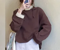 brown fleece Новая Длинная женская юбка в стиле Харадзюку с высокой талией, винтажная юбка трапециевидной формы для школьниц, Весенняя женская флисовая Вельветовая юбка с капюшоном - Цвет: brown fleece