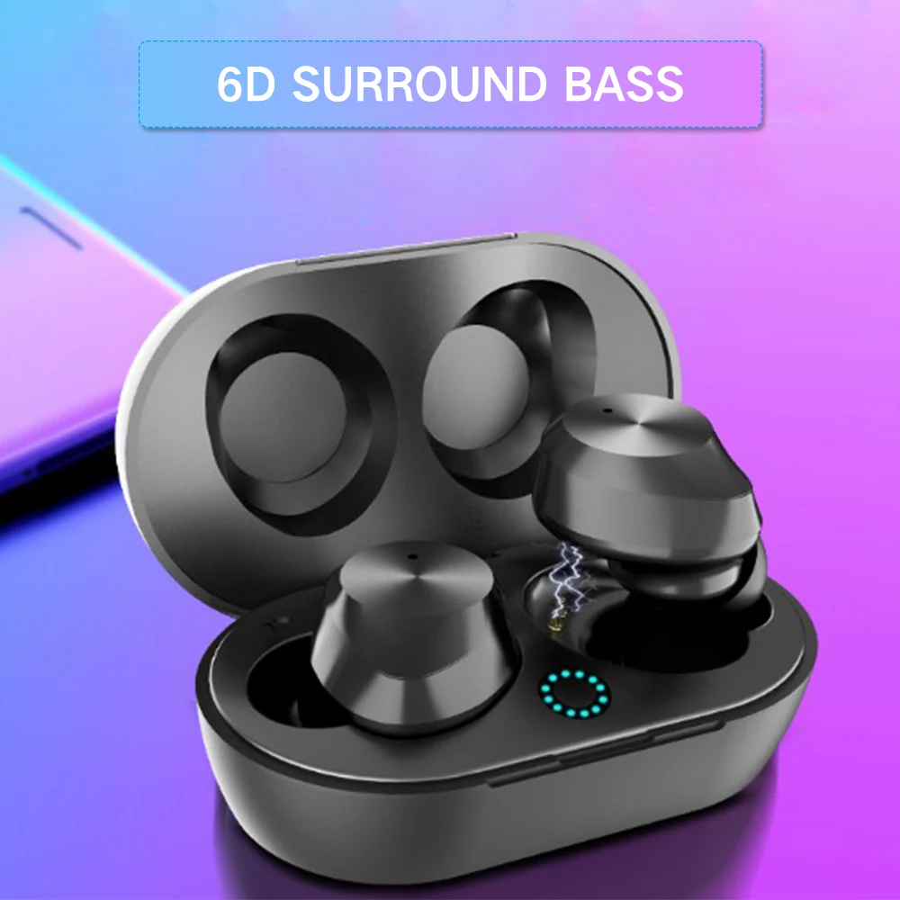 TWS-9 Bluetooth Earbuds Earphones Mini Wireless Touch Headset with Charging Box IPX5 Waterproof for Smart phone | Электроника