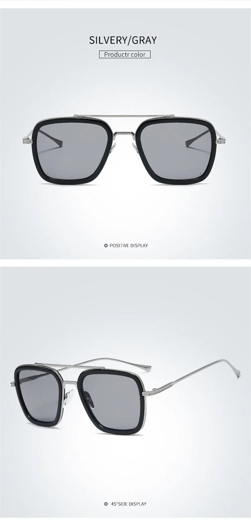 Модные Мстители, Тони Старк, солнцезащитные очки для мужчин, металлические квадратные, Железный человек, фирменный дизайн, Человек-паук, очки в стиле стимпанк, мужские очки для глаз