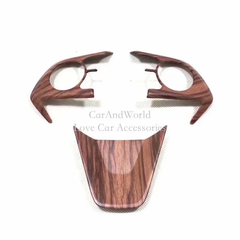 08-wood 3pcs Внутреннее рулевое колесо шесть часов рамка с блестками Кнопка Крышка отделка из углеродного волокна для новых Toyota Corolla автомобильные аксессуары - Цвет: 08-wood 3pcs