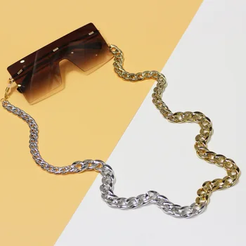 

CCB asymmetrical gold and silver color simple acrylic lanyard glasses chains mask chain holder mask strap necklace