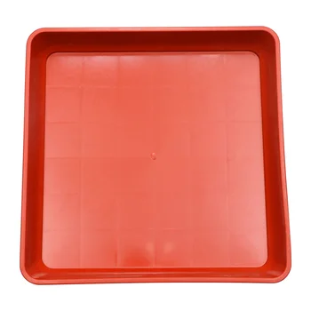 

Movable Plant Pot Square Ceramic Flower Pot Base Drip Tray Plastic Garden Balcony Tool Home Supplies for Succulent Flower (Red)