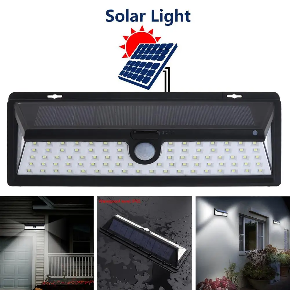 

Outdoor LED Solar Light Solar Lamps Solar Power PIR Motion Sensor Wall Light with Different Lighting Modes for Garden / Pathway
