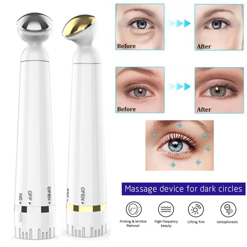 1PC Women 2 ColorsPortable Eye Massager Remove Eyes Bags Dark Circles Electric Eye Massage