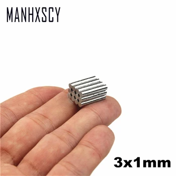 

Retail Wholesale 500pcs 3mm x 1mm Disc Rare Earth Neodymium Super Strong Magnets N35 Craft Model magnet 3x1mm