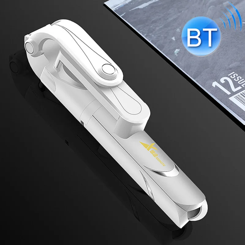 Мульти-Функция в прямом эфире Мобильный Bluetooth палку для селфи штатив DQ-капля - Цвет: White