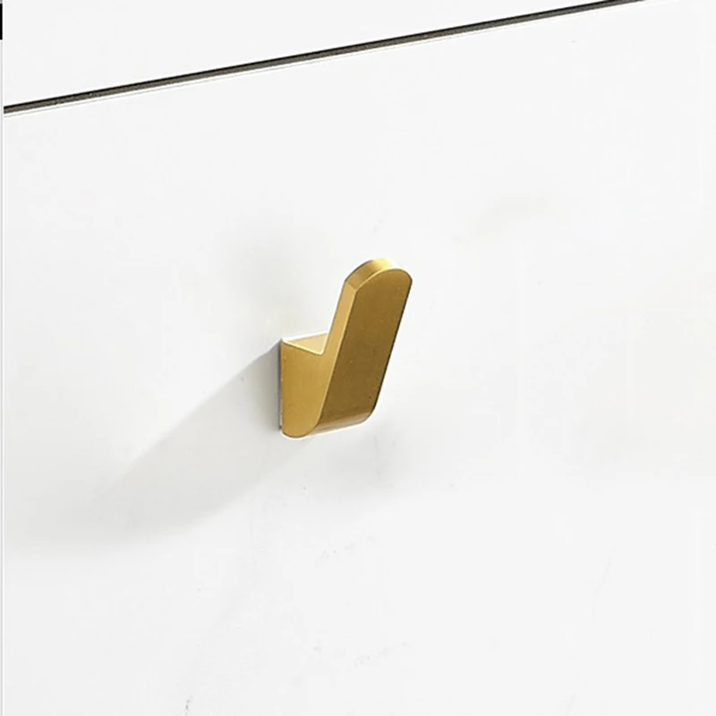 robe hook Набор аксессуаров для ванной комнаты, матовый золотой держатель для полотенец, держатель для бумаги, держатель для полотенец, угловая полка, держатель для туалетной щетки, крючки, аксессуары для ванной комнаты - Цвет: robe hook