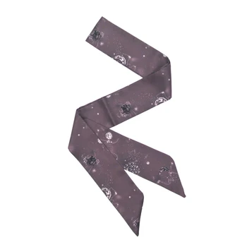 

ELENI&ANNIE 47" Fashion Ladies Long twill silk scarf Bag Hat Headband Tied Handle Small scarves for Women Drop Shipping