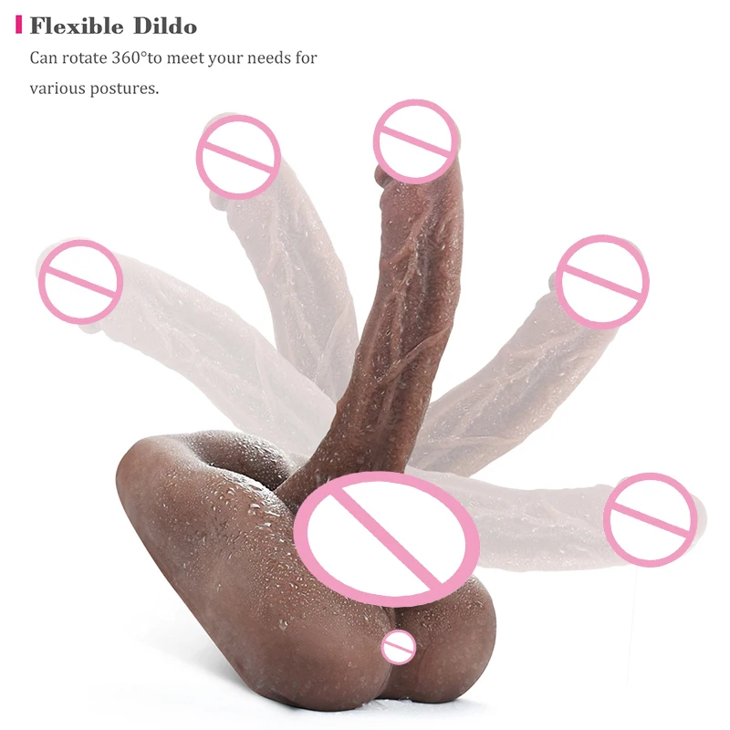 Dildo Ass Lifelike Testicle Male Realistic Penis Ass Sex Doll for Women and Men Large Penis and Tight Anus Dildo Sex Toy