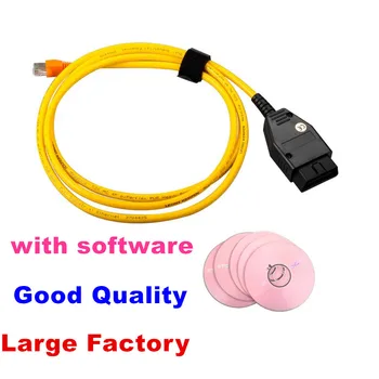 

ENET Cable ( Ethernet to OBD ) with Software DVD CD For BMW Interface Cable E-SYS NEXT ICOM A2 Coding F-Series