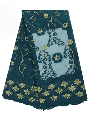 Новейший французский Тюль сетчатая ткань с камнями Цветочная вышивка Свадьба для высшего класса платье для женщин африканская кружевная ткань - Цвет: as picture