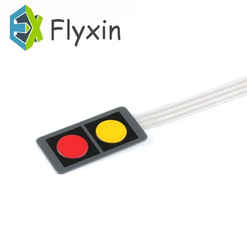 

1Pcs High quality DC 12V Matrix Array 1*2 Keys Membrane Switch Control Keypad matrix Keyboard 1x2 Switch Control Panel 2 Keys